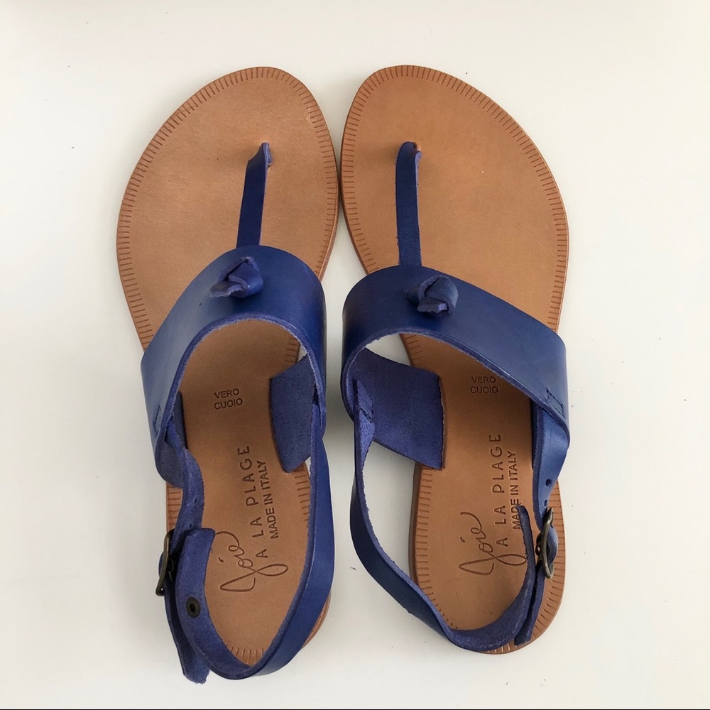 NWT Joie Bastia Knot Thong Sandal Cobalt Blue - Picture 5 of 5